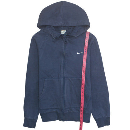 Nike Men's Navy Blue Full Zip Hoodie Small Cotton Blend