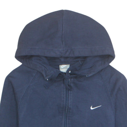 Nike Men's Navy Blue Full Zip Hoodie Small Cotton Blend