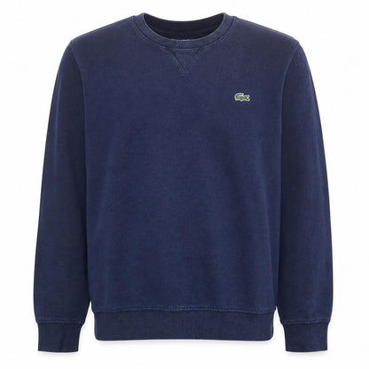 Lacoste Mens Blue Crew Neck Sweatshirt Size M Logo Pullover