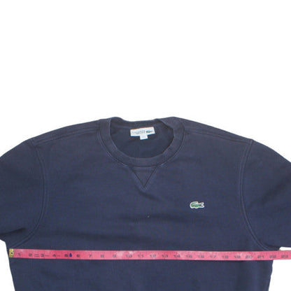 Lacoste Mens Blue Crew Neck Sweatshirt Size M Logo Pullover