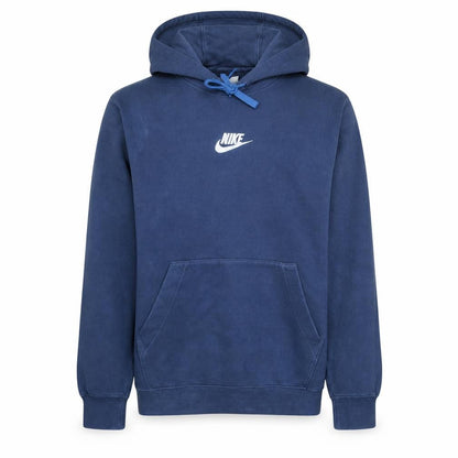 Nike Men's Blue Pullover Hoodie Small Logo Sports Fleece