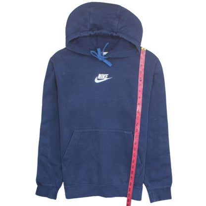 Nike Men's Blue Pullover Hoodie Small Logo Sports Fleece