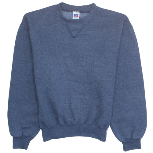 Russell Athletic Men's Blue Pullover Sweatshirt M Crew Neck Fleece