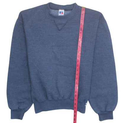 Russell Athletic Men's Blue Pullover Sweatshirt M Crew Neck Fleece
