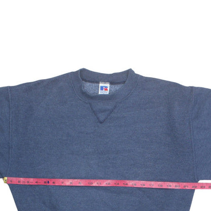 Russell Athletic Men's Blue Pullover Sweatshirt M Crew Neck Fleece