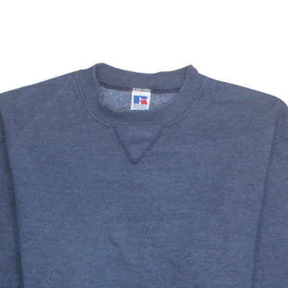 Russell Athletic Men's Blue Pullover Sweatshirt M Crew Neck Fleece