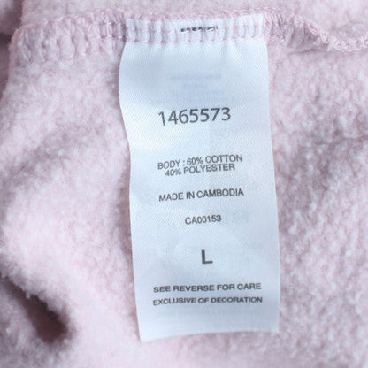 Champion Women's Pink Pullover Hoodie L Fleece Logo Sweatshirt