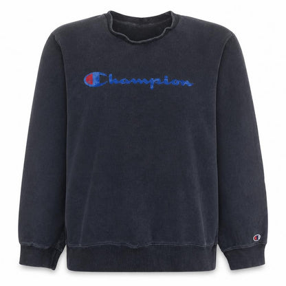 Champion Womens Black XL Pullover Sweatshirt Crew Neck Logo Casual