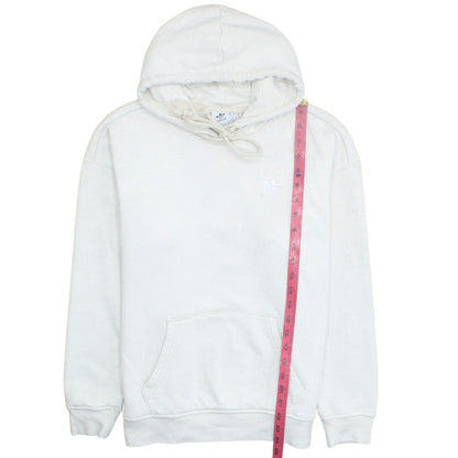 Adidas Women White Size 8 Pullover Hoodie Cotton Blend