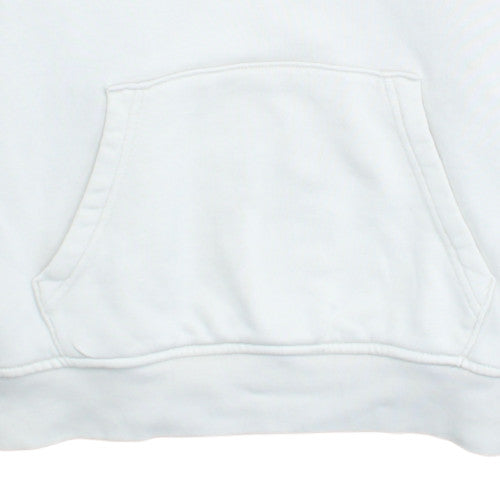 Adidas Women White Size 8 Pullover Hoodie Cotton Blend