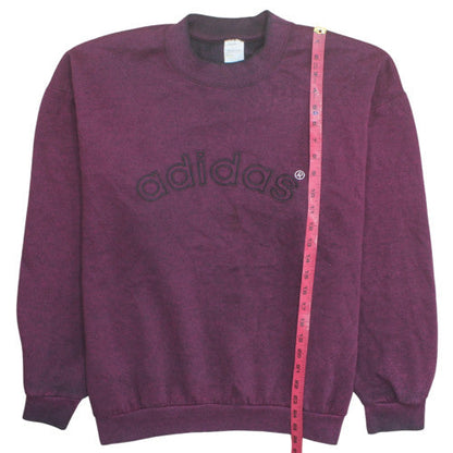 Adidas Mens Purple Crew Neck Logo Sweatshirt L Vintage Pullover