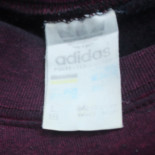 Adidas Mens Purple Crew Neck Logo Sweatshirt L Vintage Pullover