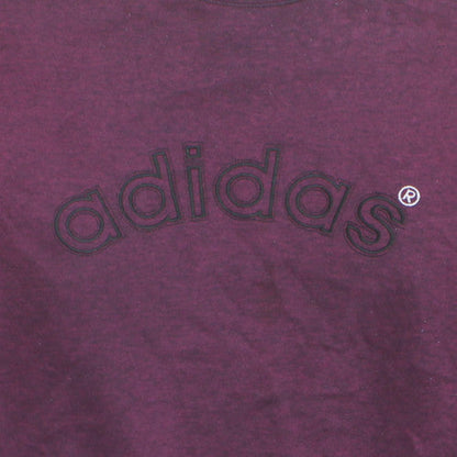 Adidas Mens Purple Crew Neck Logo Sweatshirt L Vintage Pullover