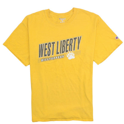 Champion Men’s Yellow West Liberty Hilltoppers Graphic T-Shirt XL