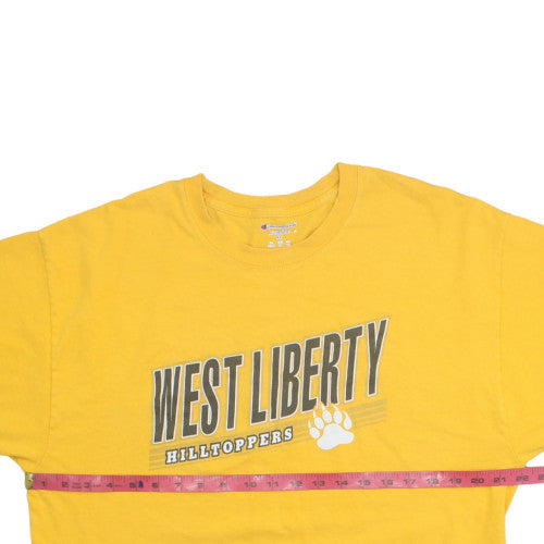 Champion Men’s Yellow West Liberty Hilltoppers Graphic T-Shirt XL