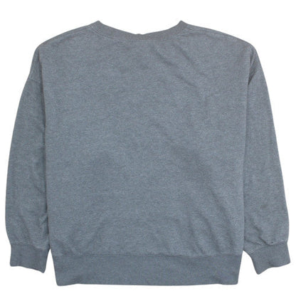 Nike Womens Grey Crew Neck Sweatshirt Size 2XL Cotton Blend Logo
