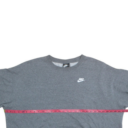 Nike Womens Grey Crew Neck Sweatshirt Size 2XL Cotton Blend Logo
