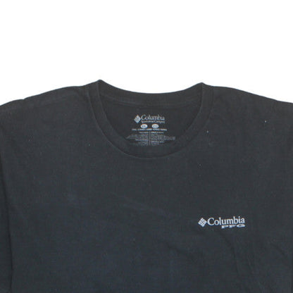 Columbia Men's Black 2XL PFG Graphic T-Shirt Cotton Crew Neck