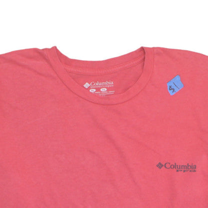 Columbia Men's Red XL PFG Cotton Crew Neck Short Sleeve T-Shirt