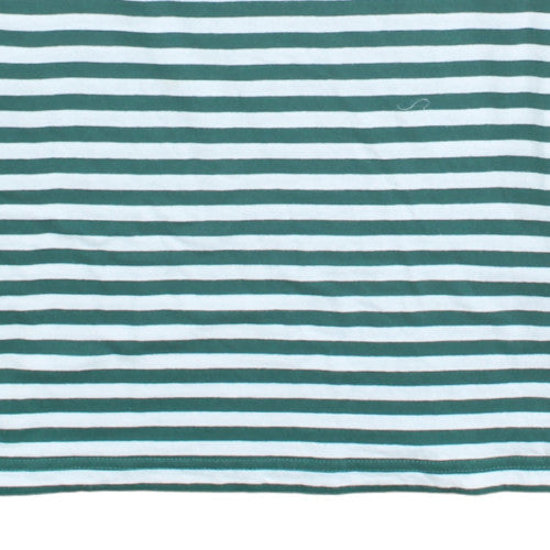 Tommy Jeans Men's Green White Striped Long Sleeve Cotton T-Shirt XL