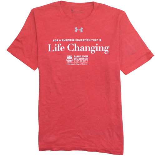 Under Armour Men's Red Fairleigh Dickinson Graphic T-Shirt Size L Loose Fit