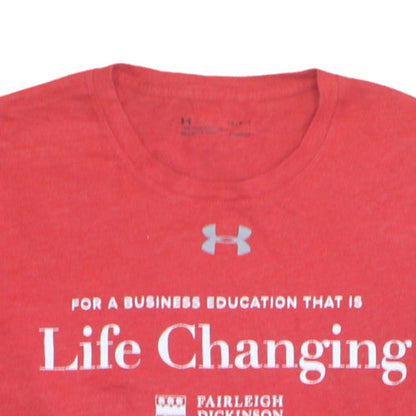 Under Armour Men's Red Fairleigh Dickinson Graphic T-Shirt Size L Loose Fit