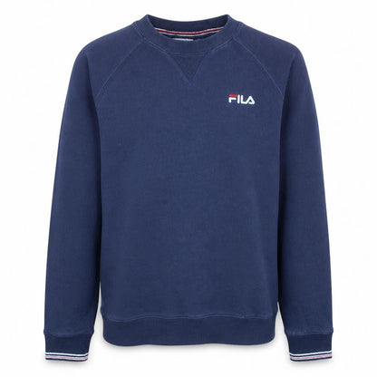 Fila White Line Men's Blue Crew Neck Pullover Sweatshirt M