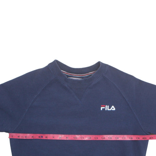 FILA White Line Men's Blue Crew Neck Pullover Sweatshirt M