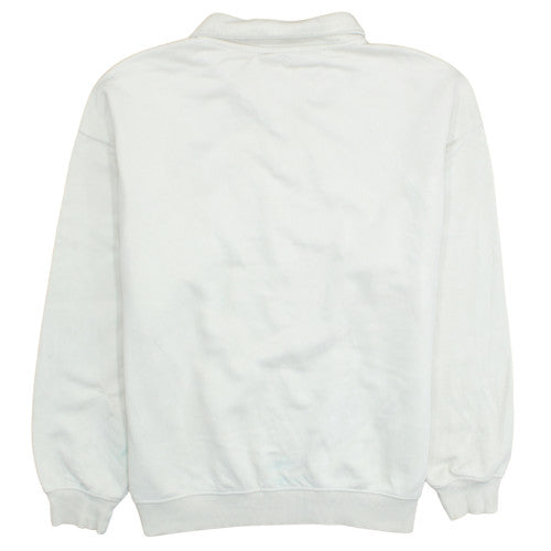 Ellesse Womens Beige 1/4 Zip Pullover Sweatshirt UK M