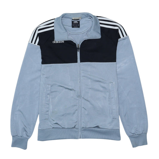 adidas Mens Blue Full Zip Sports Sweatshirt Size 164 Regular Fit