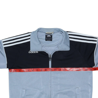 adidas Mens Blue Full Zip Sports Sweatshirt Size 164 Regular Fit