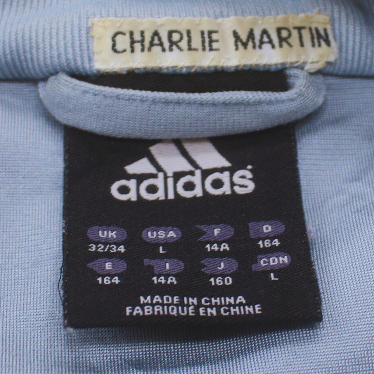 adidas Mens Blue Full Zip Sports Sweatshirt Size 164 Regular Fit
