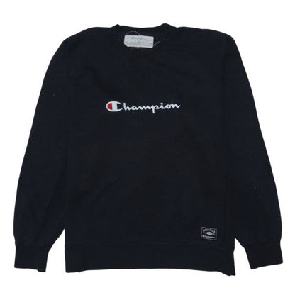 Champion Mens Black L Pullover Sweatshirt Embroidered Logo