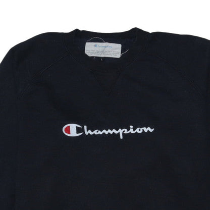 Champion Mens Black L Pullover Sweatshirt Embroidered Logo