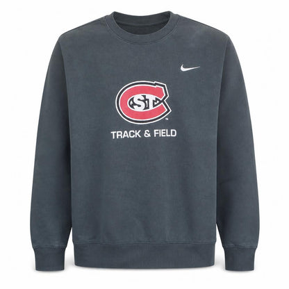 Nike Men's Grey Track & Field Crew Neck Sweatshirt Size L