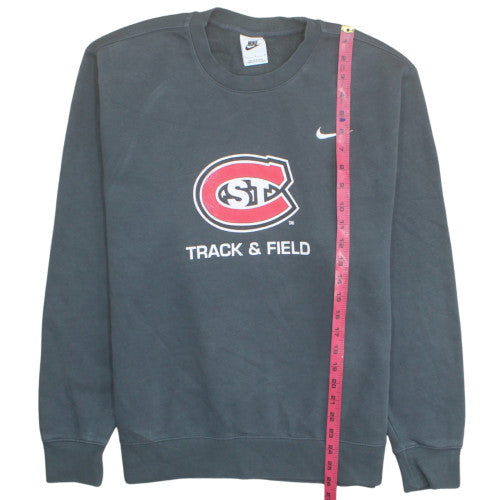 Nike Men's Grey Track & Field Crew Neck Sweatshirt Size L