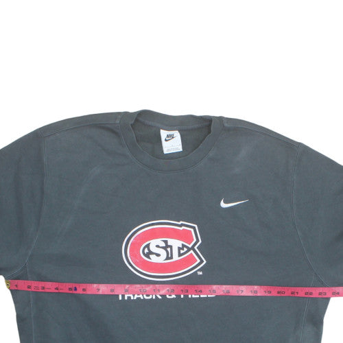 Nike Men's Grey Track & Field Crew Neck Sweatshirt Size L