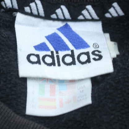 Adidas Mens Black Pullover Sweatshirt L Crew Neck Fleece Logo Sportswear