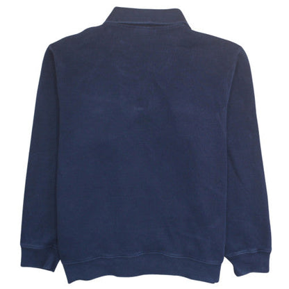 Lacoste Men's Blue 2XL Collared 1/2 Zip Cotton Sweatshirt