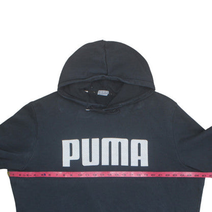 Puma Mens Black 2XL Pullover Hoodie with Logo and Pockets