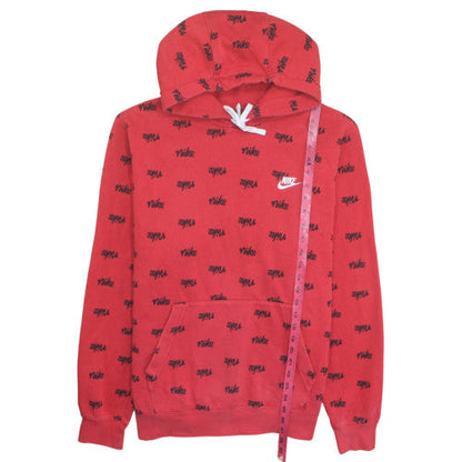 Nike Men's Red Logo Pullover Hoodie Size L Fleece Sportswear