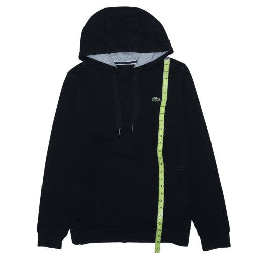 Lacoste Men's Black Pullover Hoodie Cotton Blend Large