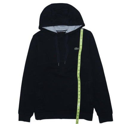 Lacoste Men's Black Pullover Hoodie Cotton Blend Large