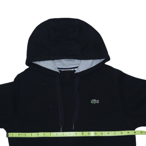 Lacoste Men's Black Pullover Hoodie Cotton Blend Large