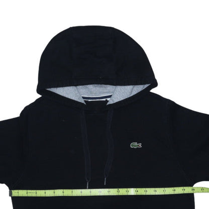 Lacoste Men's Black Pullover Hoodie Cotton Blend Large