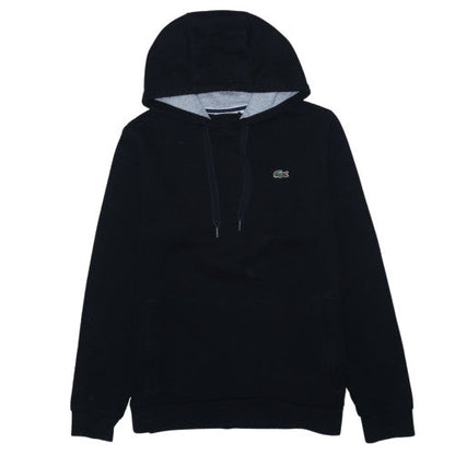 Lacoste Men's Black Pullover Hoodie Cotton Blend Large
