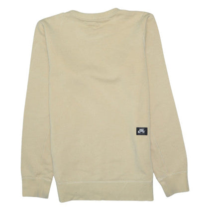 Nike SB Men's Beige XS Crew Neck Fleece Pullover Sweatshirt