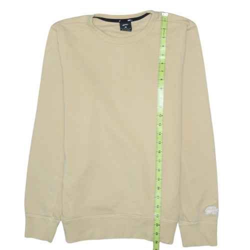 Nike SB Men's Beige XS Crew Neck Fleece Pullover Sweatshirt