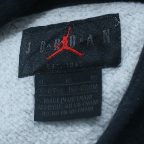 Nike Jordan Boys Grey Hoodie XL 13-15 Yrs Pullover Hooded Sweatshirt