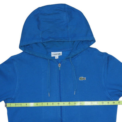 Lacoste Sport Boys Blue Full Zip Hoodie Size Small Cotton Blend